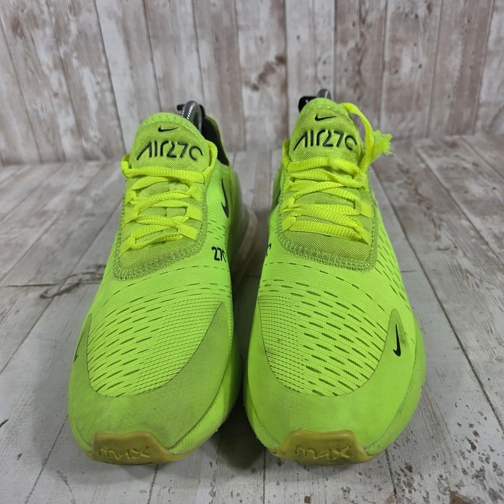 Nike Air Max 270 Womens Volt Black Neon Green AH8050-300 Running Shoes Size 7